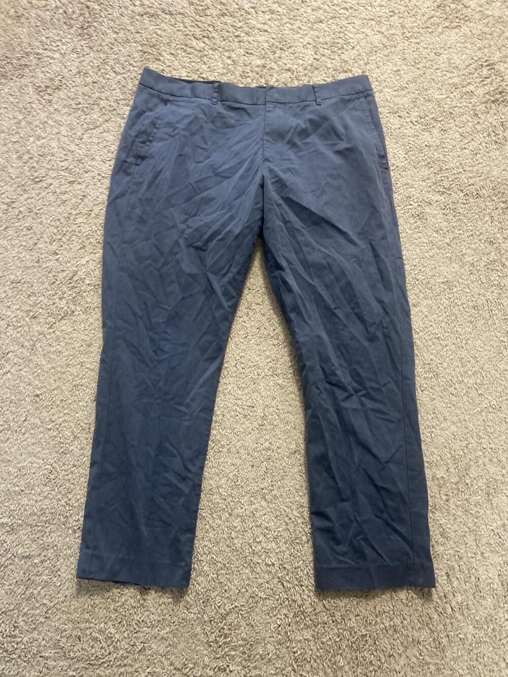 Bonobos Pants Mens 36x30 Blue Chino Regular Straight Leg Canvas Casual Pockets